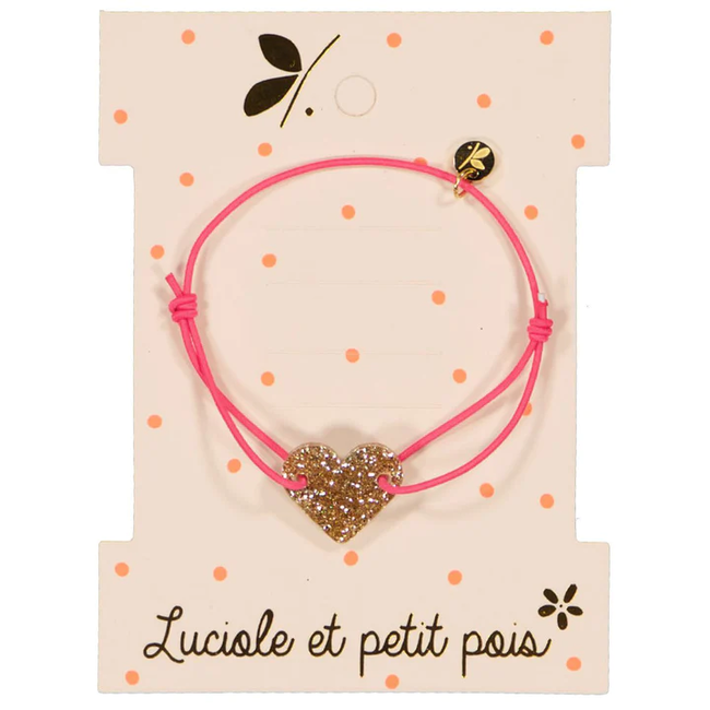 LUCIOLE ET PETIT POIS BRACELET CORDON ÉLASTIQUE - FUCHSIA