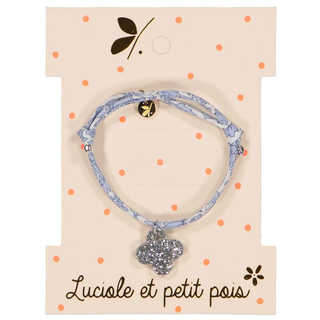 LUCIOLE ET PETIT POIS BRACELET AJUSTABLE LIBERTY - D'ANJO COST BLEU