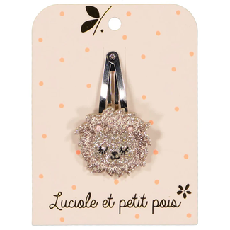 LUCIOLE ET PETIT POIS BARRETTE GLITTER "LION"