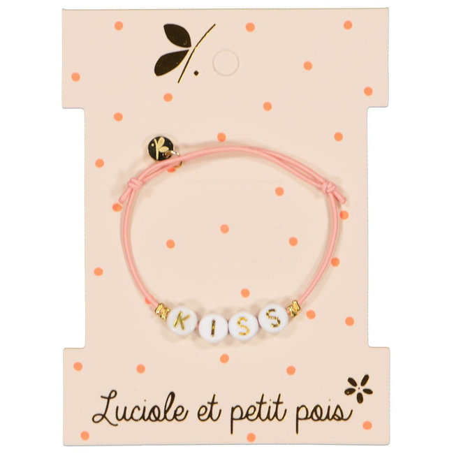 LUCIOLE ET PETIT POIS BRACELET CORDON ÉLASTIQUE - KISS