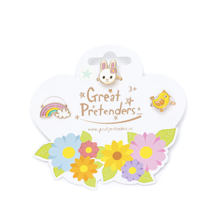 GREAT PRETENDERS LOT DE 3 BAGUES POUSSIN LAPIN ARC-EN-CIEL