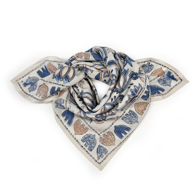 APACHES PETIT FOULARD APACHES MANIKA "PALOMA" BALZAC PARIS ÉCRU LUMINEUX