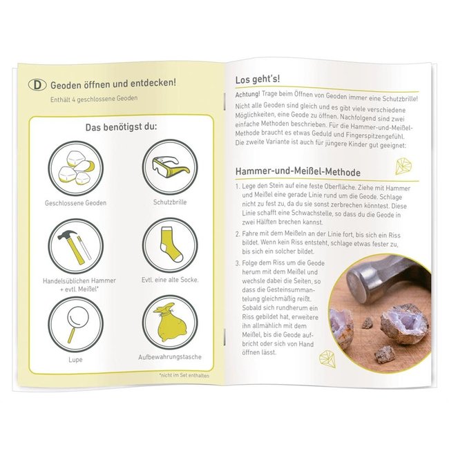 KIT EXPÉDITION NATURE - 4 VÉRITABLES GÉODES À DÉTERRER