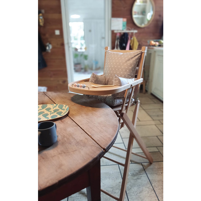 COMBELLE CHAISE-HAUTE PLIABLE "SARAH" HÊTRE NATUREL VERNIS