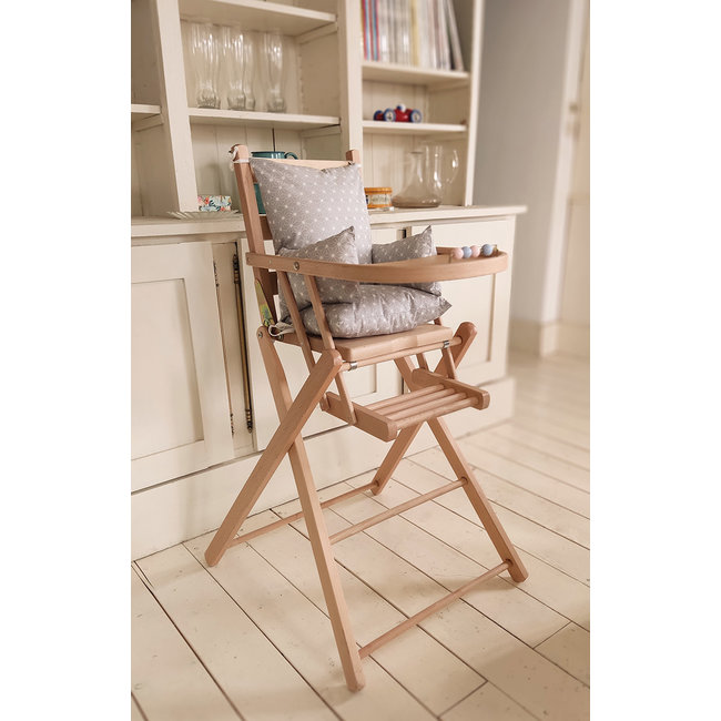 COMBELLE CHAISE-HAUTE PLIABLE "SARAH" HÊTRE NATUREL VERNIS