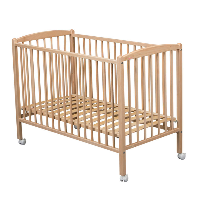 COMBELLE LIT À BARREAUX "ARTHUR" HÊTRE NATUREL VERNIS