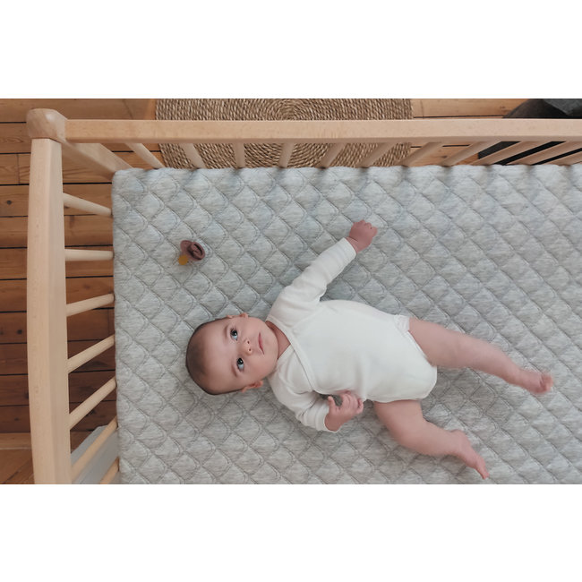 COMBELLE LIT À BARREAUX "ARTHUR" HÊTRE NATUREL VERNIS