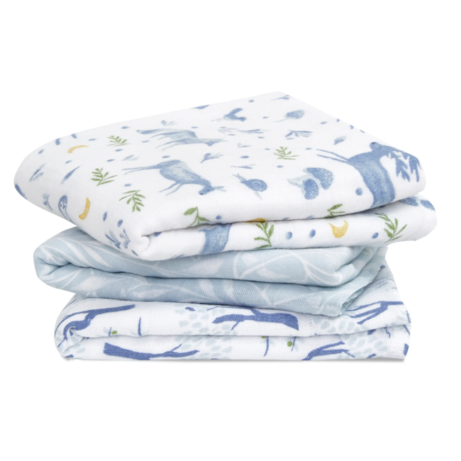 ADEN & ANAIS 3 X PETITS LANGES MUSY - COTON BIO - OUTDOOR