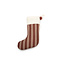 NOBODINOZ CHAUSSETTE DE NOËL "MAJESTIC" MARSALA TAUPE STRIPES