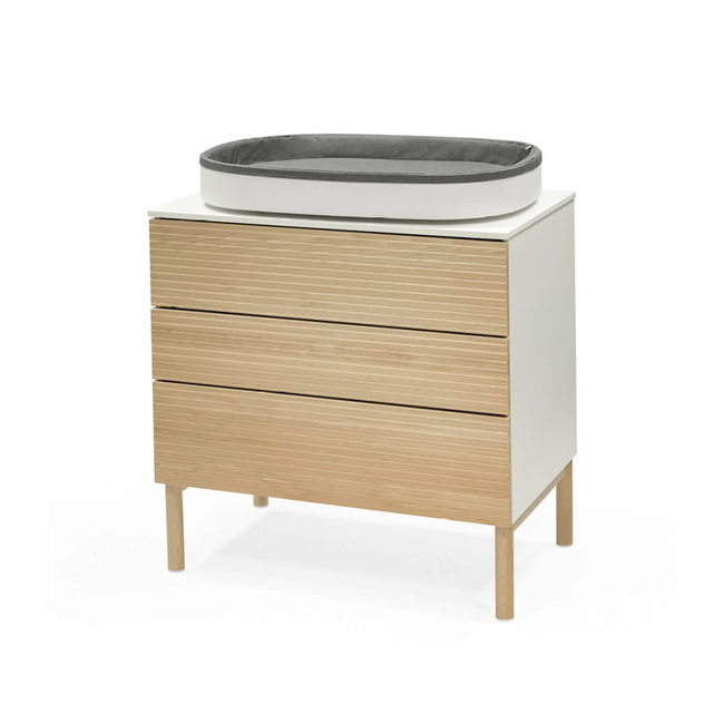 STOKKE SLEEPI - COMMODE 3 TIROIRS & PLAN À LANGER - NATUREL