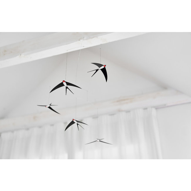 FLENSTED MOBILE DÉCORATIF - VOL D'HIRONDELLES X 5