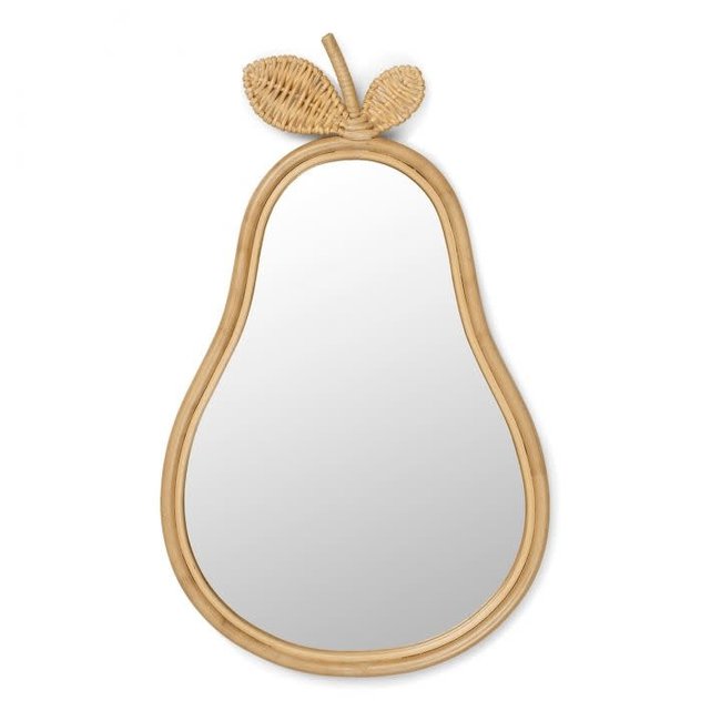 FERM LIVING MIROIR EN ROTIN POIRE