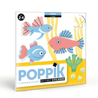 POPPIK MES PREMIÈRE GOMMETTES - ANIMAUX DE L'OCÉAN 2-4ANS