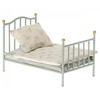 MAILEG LIT SIMPLE MÉTAL VINTAGE VERT MENTHE - POUR PETITE SOURIS