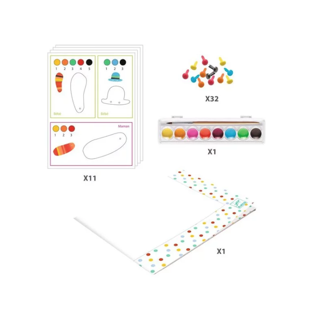 DJECO PEINTURE GÉANTE ARTICULÉE - LA FAMILLE RENARD +3ANS