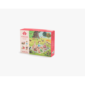 MOULIN ROTY 4 MINI PUZZLES DE SAISON 4X12PCS - LA GRANDE FAMILLE