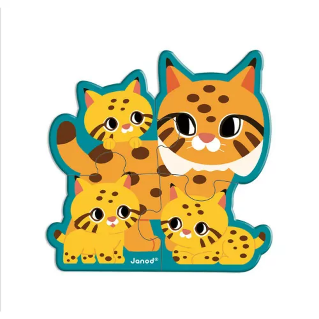 JANOD 5 X PUZZLES ÉVOLUTIFS MADE IN FRANCE - ANIMAUX WWF
