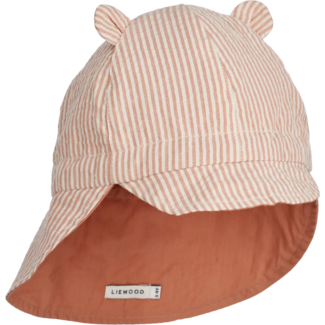 LIEWOOD CHAPEAU DE SOLEIL RÉVERSIBLE "GORM" STRIPE TUSCANY ROSE / SANDY