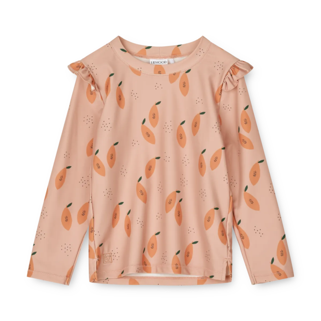 LIEWOOD T-SHIRT ANTI-UV "TENLEY" PAPAYA / PALE TUSCANY