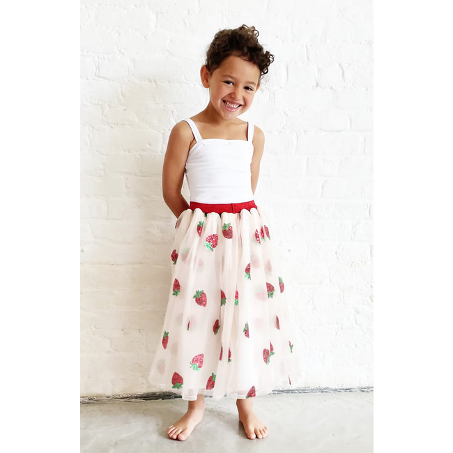 RATATAM DÉGUISEMENT - JUPON LONG MOTIF FRAISES