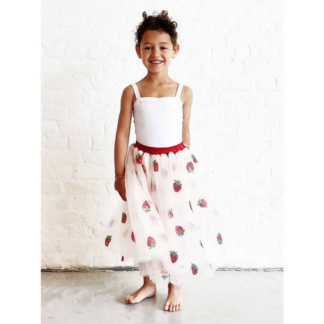 RATATAM DÉGUISEMENT - JUPON LONG MOTIF FRAISES