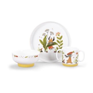 MOULIN ROTY SET VAISSELLE PORCELAINE - TROIS PETITS LAPINS