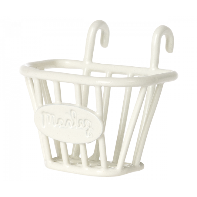 MAILEG PANIER EN MÉTAL BLANC - COLLECTION TRICYCLE