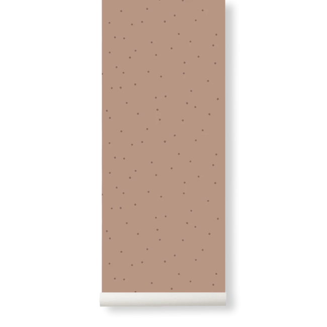 FERM LIVING PAPIER PEINT DOT OFF DUSTY ROSE