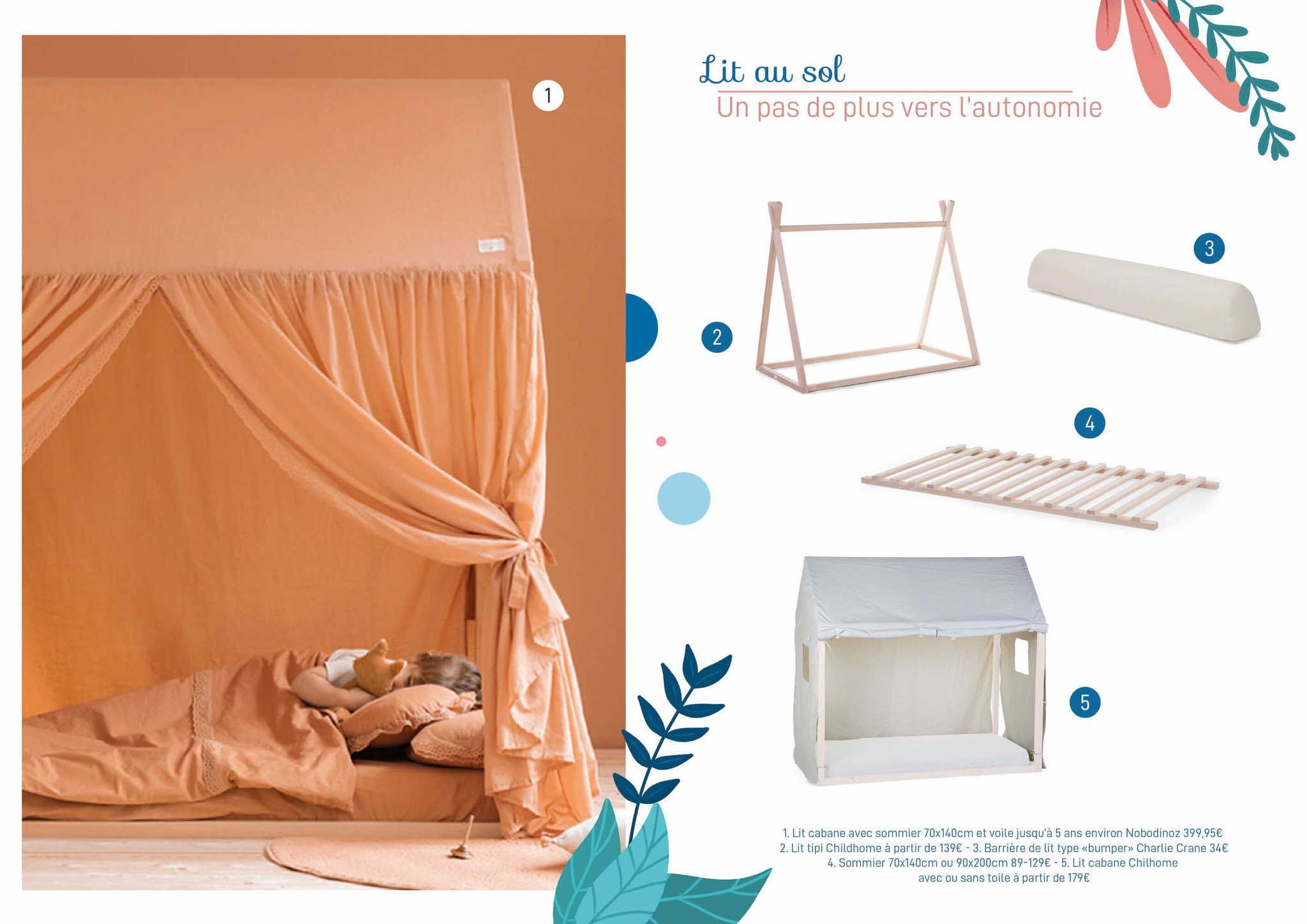 Toile pour lit tipi pour enfants 90x200 - blanc - Childhome