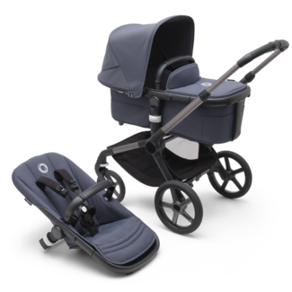 BUGABOO POUSSETTE BUGABOO FOX 5 COMPLÈTE - GRAPHITE / BLEU TONNERRE