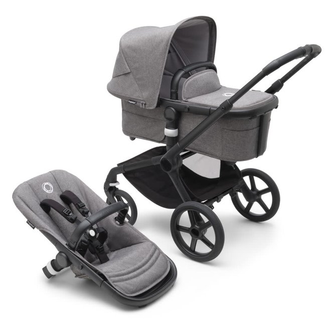 BUGABOO POUSSETTE BUGABOO FOX 5 COMPLÈTE - NOIR / GRIS CHINÉ