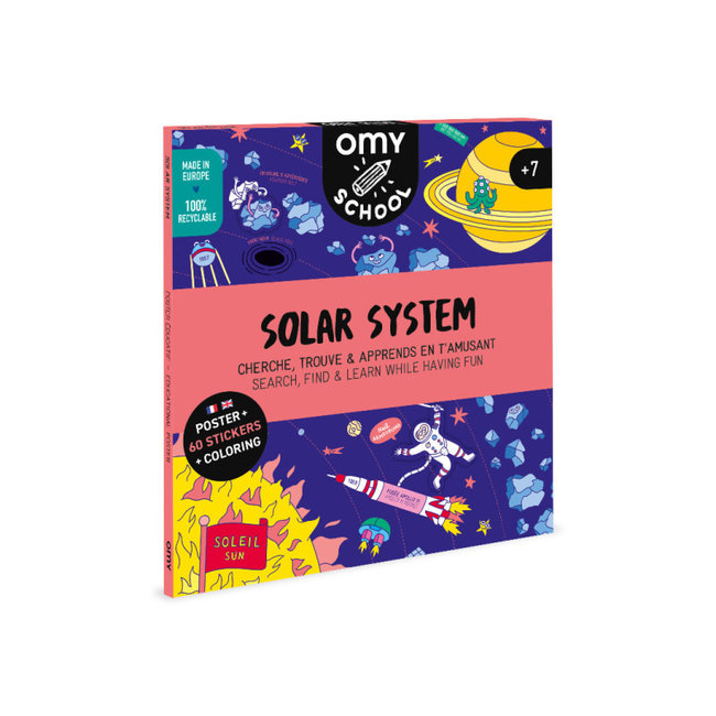 OMY POSTER DIDACTIQUE 60 STICKERS - OMY SCHOOL - SYSTÈME SOLAIRE