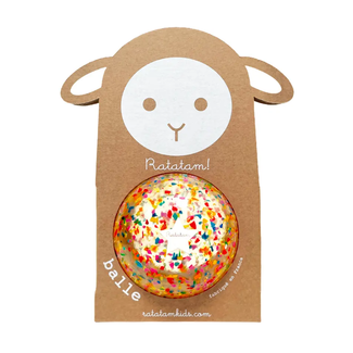 RATATAM BALLON MOUTON CONFETTIS MULTICOLORES PETIT (DIAM 10CM)