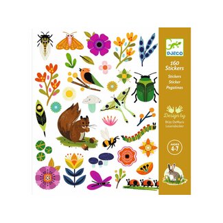 DJECO STICKERS - PLANCHE DE 160 AUTOCOLLANTS JARDIN 4-7ANS