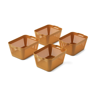 LIEWOOD 4 PANIERS DE RANGEMENT TAILLE S "MAKEEVA" GOLDEN CARAMEL