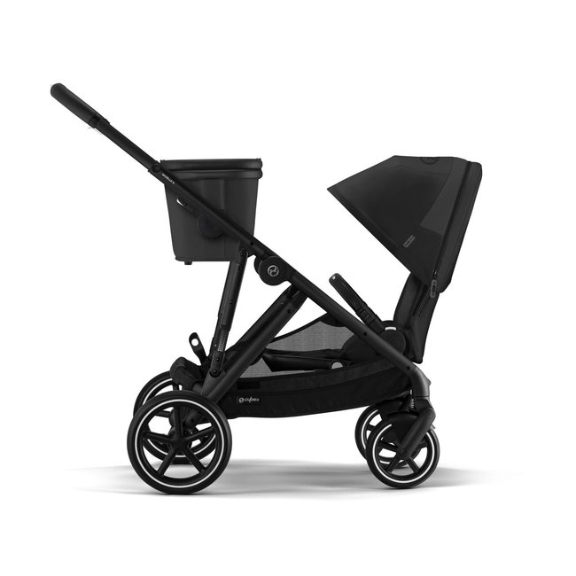 CYBEX CYBEX GAZELLE S - POUSSETTE CADRE NOIR - ASSISE & PANIER MOON BLACK