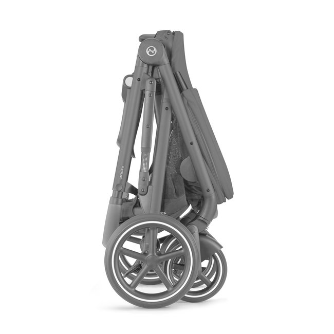 CYBEX CYBEX GAZELLE S - POUSSETTE CADRE NOIR - ASSISE & PANIER MOON BLACK