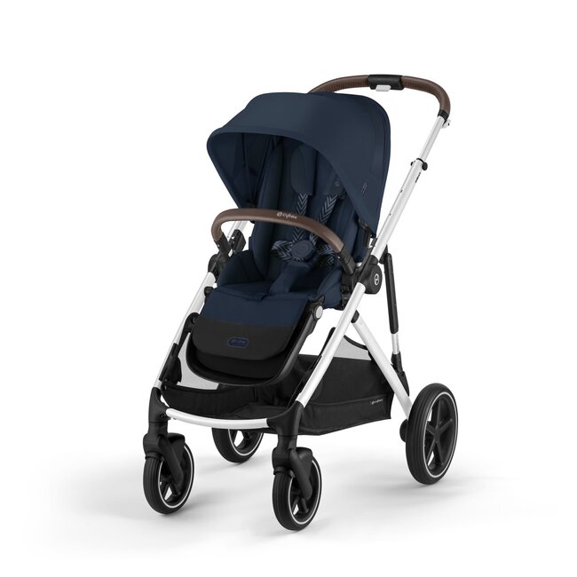 CYBEX CYBEX GAZELLE S - POUSSETTE CADRE SILVER - ASSISE & PANIER OCEAN BLUE