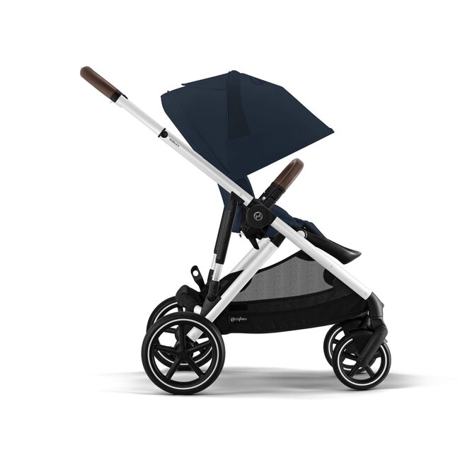 CYBEX CYBEX GAZELLE S - POUSSETTE CADRE SILVER - ASSISE & PANIER OCEAN BLUE