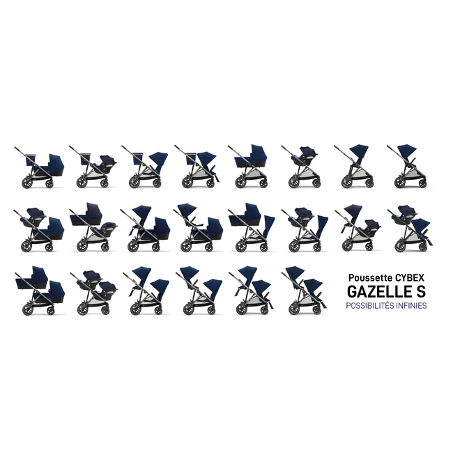 CYBEX CYBEX GAZELLE S - ASSISE SUPPLÉMENTAIRE - MOON BLACK