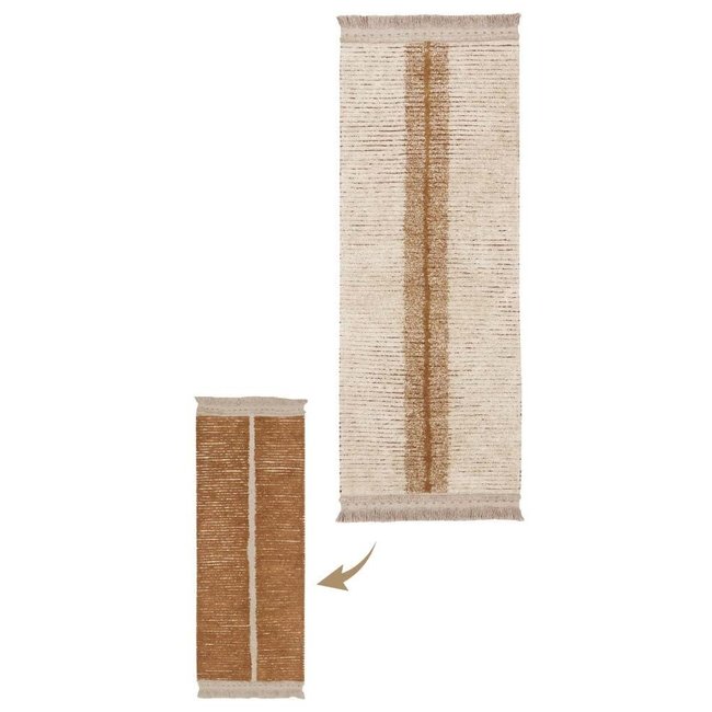 LORENA CANALS TAPIS LAVABLE REVERSIBLE DUETTO TOFFEE - 80X230CM