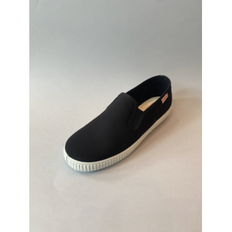 CIENTA CHAUSSURES EN TOILE DOUBLE ÉLASTIQUE - NOIR