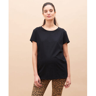 T SHIRT MANCHES COURTES NOIR