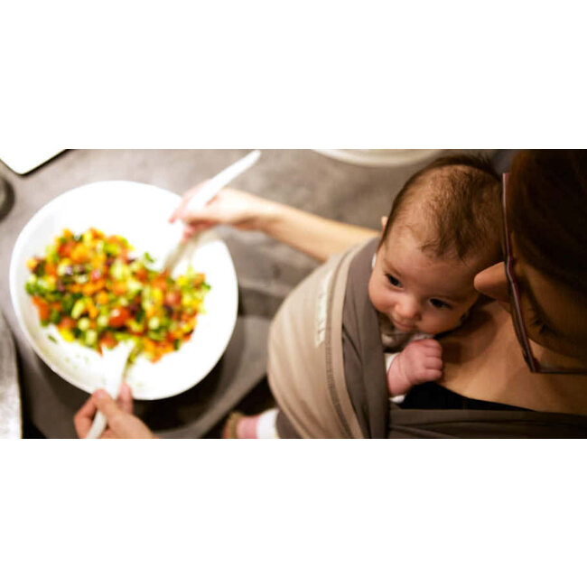 LOVE RADIUS ECHARPE DE PORTAGE "ORIGINAL" ANTHRACITE POCHE OLIVE