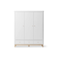 OLIVER FURNITURE ARMOIRE 3 PORTES WOOD BLANC/CHÊNE