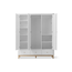 OLIVER FURNITURE ARMOIRE 3 PORTES WOOD BLANC/CHÊNE