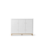 OLIVER FURNITURE ARMOIRE MULTI-RANGEMENT 3 PORTES BLANC/CHÊNE