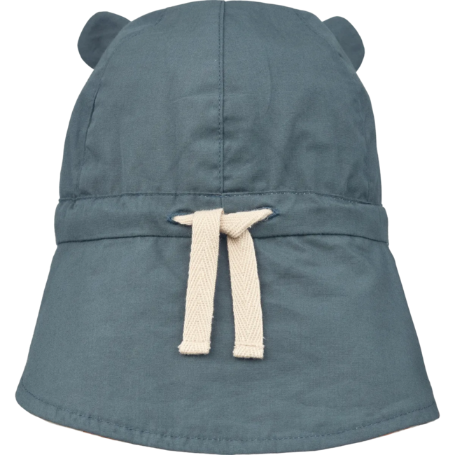 LIEWOOD CHAPEAU DE SOLEIL RÉVERSIBLE COTON BIO "GORM" SEA CREATURE/ SANDY