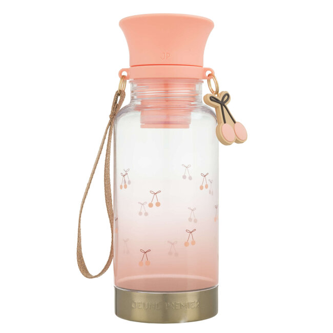 JEUNE PREMIER GOURDE TRITAN & INOX 450ML - CHERRY POMPON