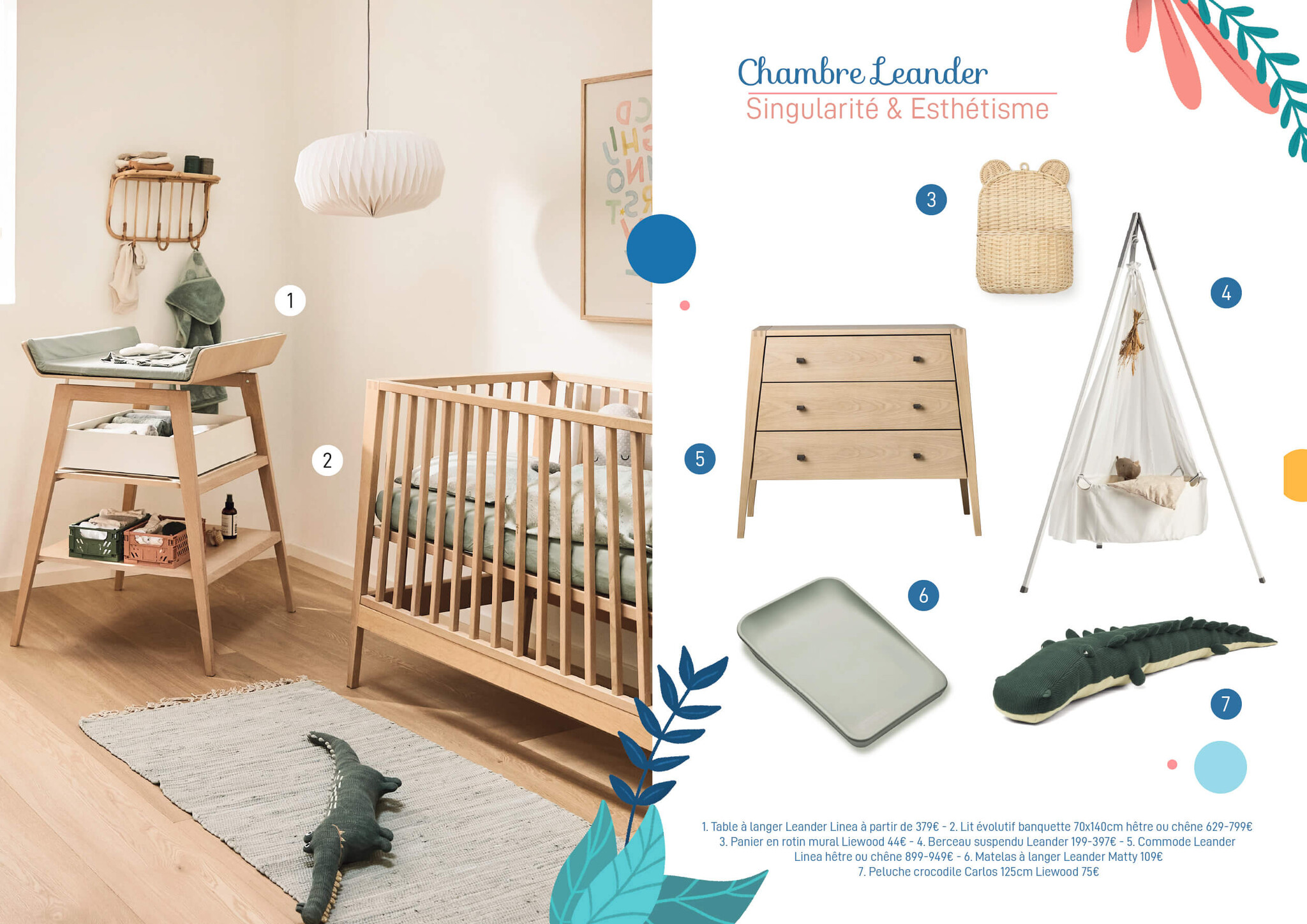 Chambre Bébé Enfant Leander Linea chez MOM POP Mulhouse Strasbourg